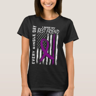 Alzheimers Awareness Best Friend American Flag 4 T-Shirt