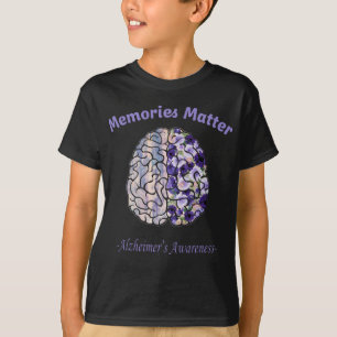 Alzheimers Awareness Blume farbiges Gehirn T-Shirt