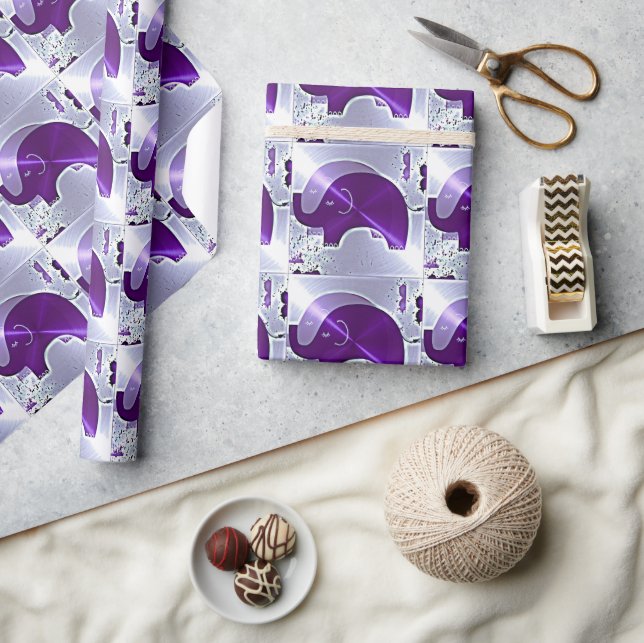 Alzheimer's Awareness Elephants Geschenkpapier (Kunsthandwerk)