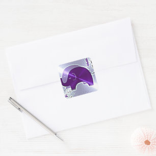 Alzheimer's Awareness Elephants Quadratischer Aufkleber