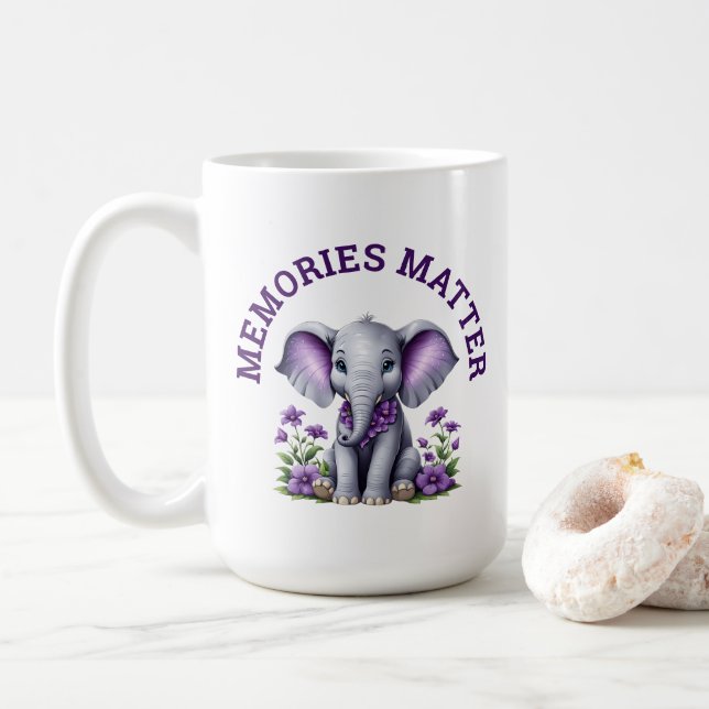 Alzheimer's Awareness-Erinnerungen sind wichtig El Kaffeetasse (Mit Donut)