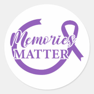 Alzheimer's Awareness-Erinnerungen sind wichtig Runder Aufkleber