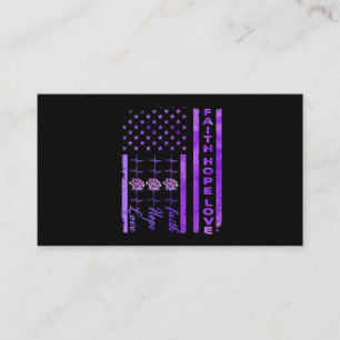 Alzheimers Awareness Faith Hope Liebe Lila Visitenkarte