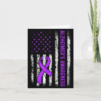 Alzheimer's awareness fight american usa flag karte