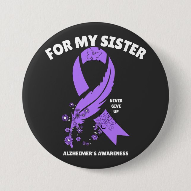 Alzheimer's Awareness - Für meine Schwester Button (Vorderseite)