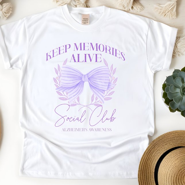Alzheimer's Awareness-Geschenk, lila Bandenunterst T-Shirt (Von Creator hochgeladen)