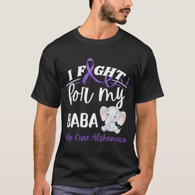Alzheimer's Awareness I fight Baba Alzheimer's Ele T-Shirt (Vorderseite)