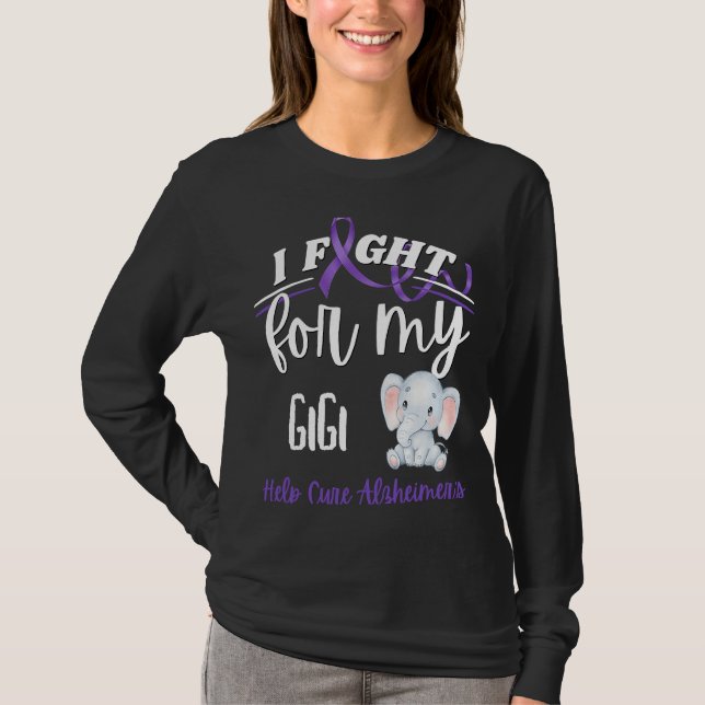 Alzheimer's Awareness I Fight For Gigi Alzheimer's T-Shirt (Vorderseite)