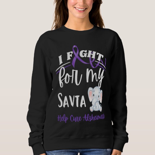 Alzheimer's Awareness I Fight Savta Alzheimer's El Sweatshirt (Vorderseite)