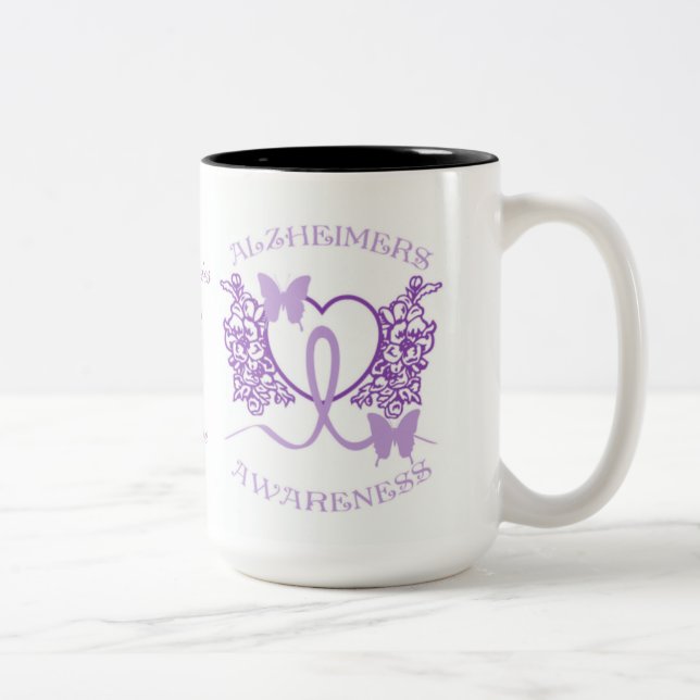 Alzheimers Awareness Lila Butterfells Tasse (Rechts)
