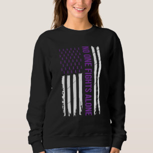 Alzheimer's Awareness Lila Ribbon Dementia Mama D Sweatshirt