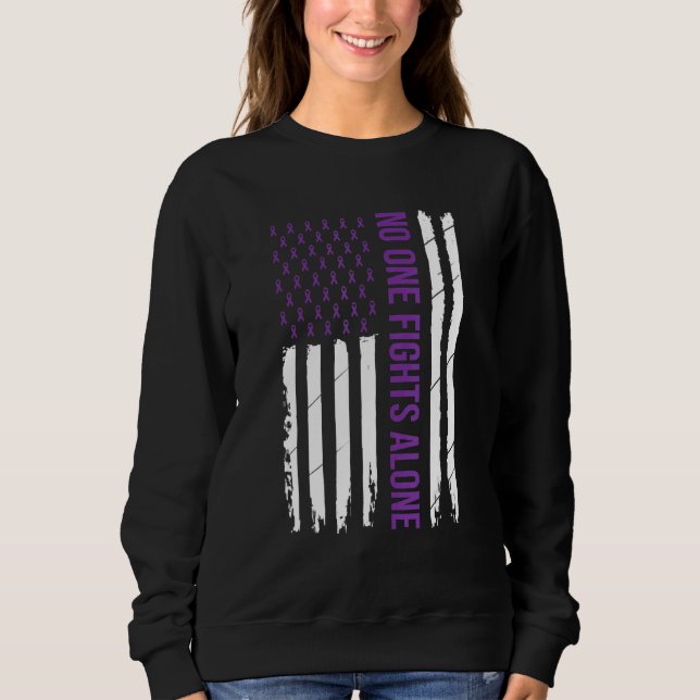 Alzheimer's Awareness Lila Ribbon Dementia Mama D Sweatshirt (Vorderseite)