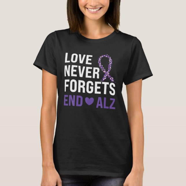 Alzheimer's Awareness Lila Ribbon Dementia Mama D T-Shirt (Vorderseite)
