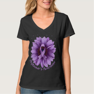 Alzheimer's Awareness Lila Ribbon Sonnenblume Supp T-Shirt