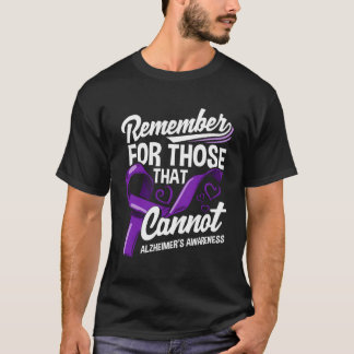 Alzheimers Awareness Lila Ribbon Supporter Alzhe T-Shirt