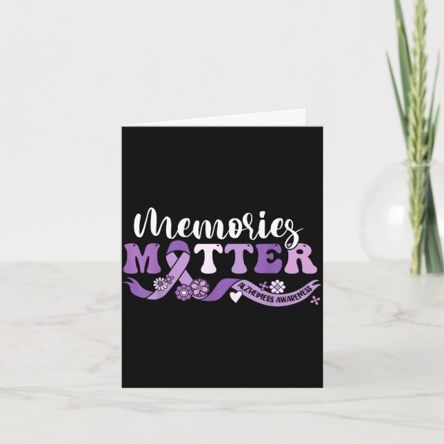 Alzheimer's awareness memories we wear purple end  karte (Vorderseite)
