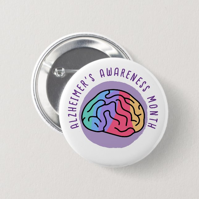 Alzheimer's Awareness Month Button (Vorne & Hinten)