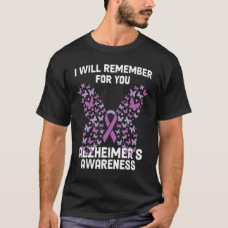 Alzheimer's Awareness Ribbon Lila Schmetterlinge T-Shirt