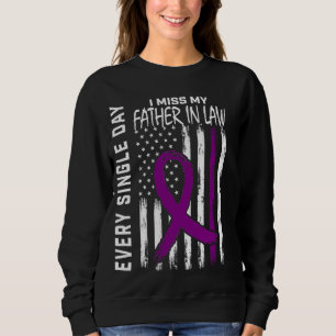 Alzheimers Awareness Vaterin in Law American Flag Sweatshirt