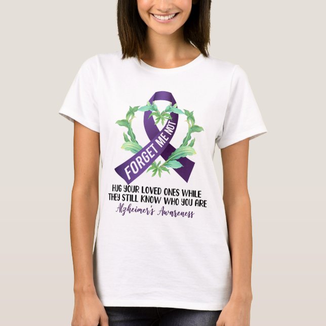 Alzheimer's Awareness, Wir tragen lila für Demenz T-Shirt (Vorderseite)
