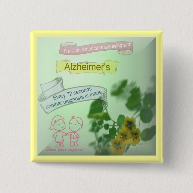 Alzheimers Bewusstseins-Knopf Button (Vorderseite)