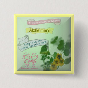 Alzheimers Bewusstseins-Knopf Button