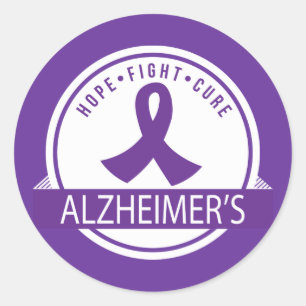 Alzheimer's Hope Fight Cure Band Runder Aufkleber