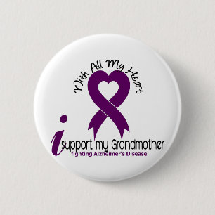 Alzheimers Krankheit stütze ich meine Großmutter Button