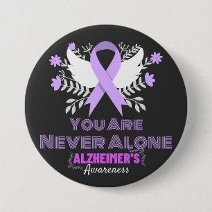 Alzheimer's Ribbon bekämpfen Demenz Bewusstsein Button