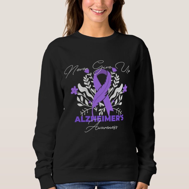 Alzheimer's Ribbon bekämpfen Demenz Bewusstsein Sweatshirt (Vorderseite)