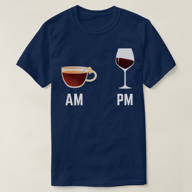 Am 10.00 Uhr Wein T-Shirt (Design vorne)