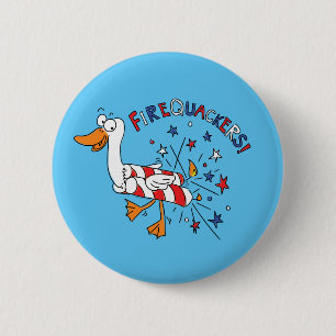 Am 4. Juli Cartoon der Kinder Button