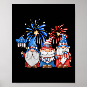 Am 4. Juli feiern amerikanische Gnome Unabhängigke Poster