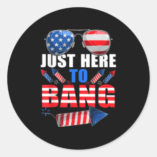 Am 4. Juli feiern die Usa Sungles Feuerwerk Bang P Runder Aufkleber