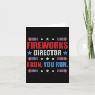 Am 4. Juli Feuerwerk Direktor Ich leite Sie laufen Karte