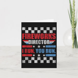 Am 4. Juli Feuerwerk Direktor Ich leite Sie laufen Karte