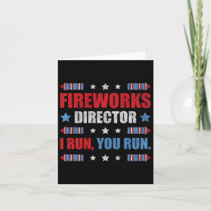 Am 4. Juli Feuerwerk Direktor Ich leite Sie laufen Karte