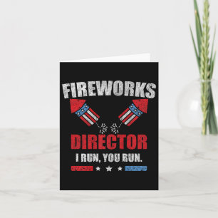 Am 4. Juli Feuerwerk Direktor Ich leite Sie laufen Karte