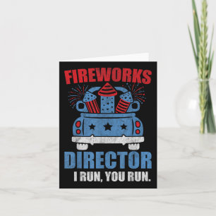 Am 4. Juli Feuerwerk Direktor Ich leite Sie laufen Karte