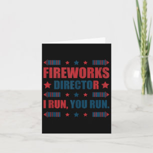 Am 4. Juli Feuerwerk Direktor Ich leite Sie laufen Karte