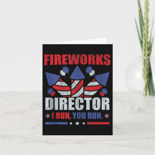 Am 4. Juli Feuerwerk Direktor Ich leite Sie laufen Karte