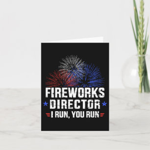 Am 4. Juli Feuerwerk Direktor Ich leite Sie laufen Karte