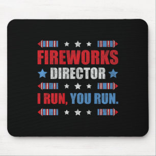 Am 4. Juli Feuerwerk Direktor Ich leite Sie laufen Mousepad
