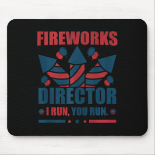 Am 4. Juli Feuerwerk Direktor Ich leite Sie laufen Mousepad