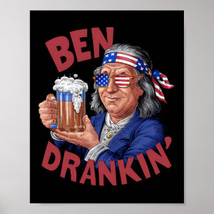 Am 4. Juli findet US-Präsident Party Franklin Ben Poster
