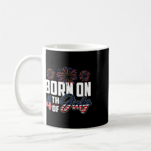 Am 4. Juli Geboren 4. Juli Geburtstag Pa Kaffeetasse