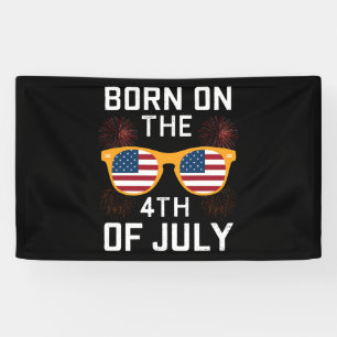 Am 4. Juli Geboren Geburtstags-Sonnenbrille USA Banner