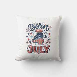 Am 4. Juli geboren Patrioten-Kinder-Shirt-Design_1 Kissen