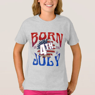 AM 4. JULI GEBOREN T-Shirt