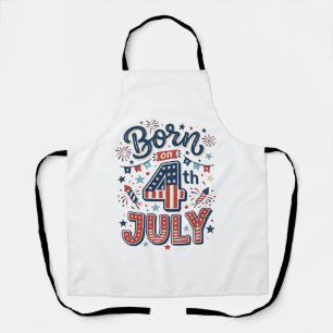 Am 4. Juli geborene patriotische Kinder-Shirt Desi Schürze